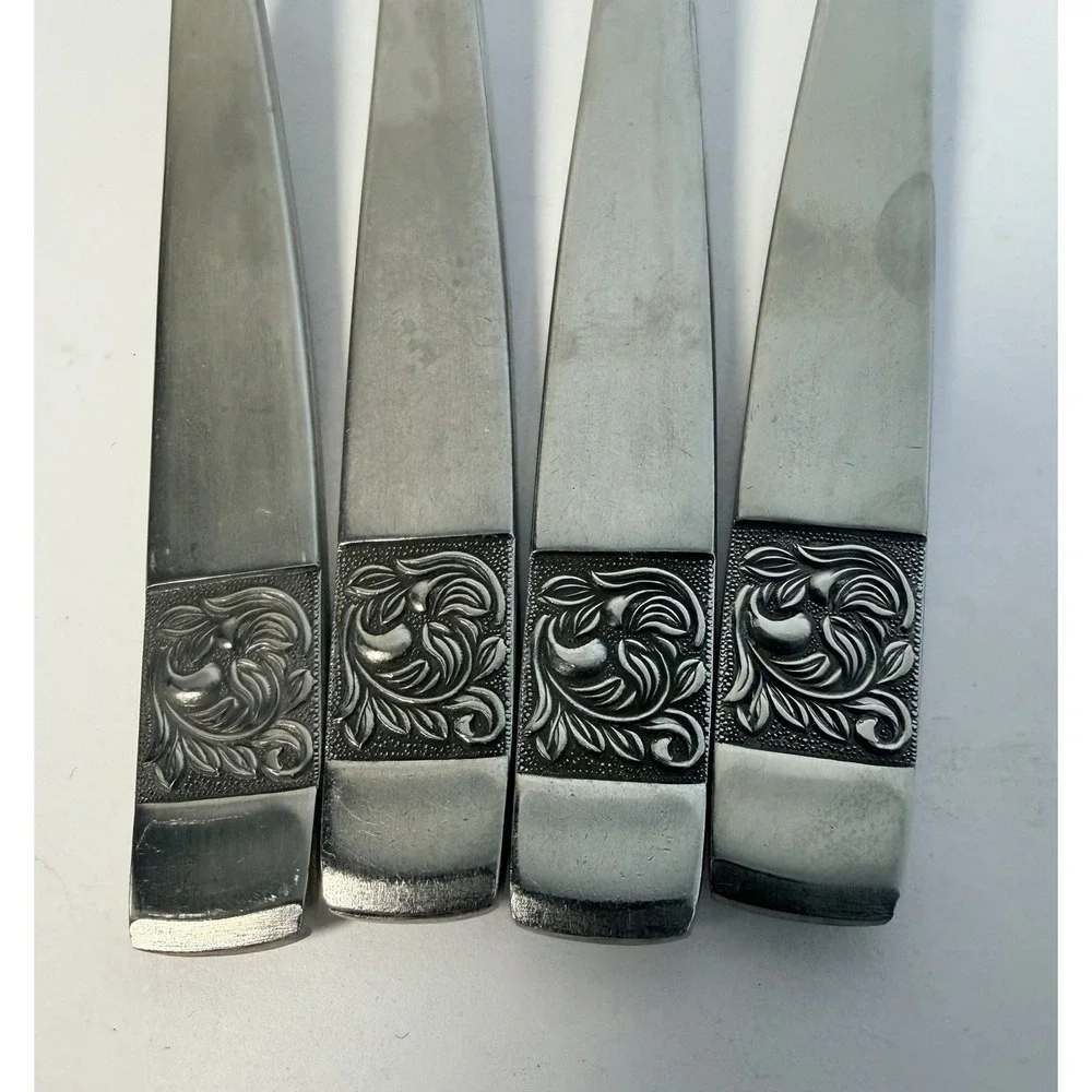 National Stainless Black Rose Dinner Forks Set Of 4